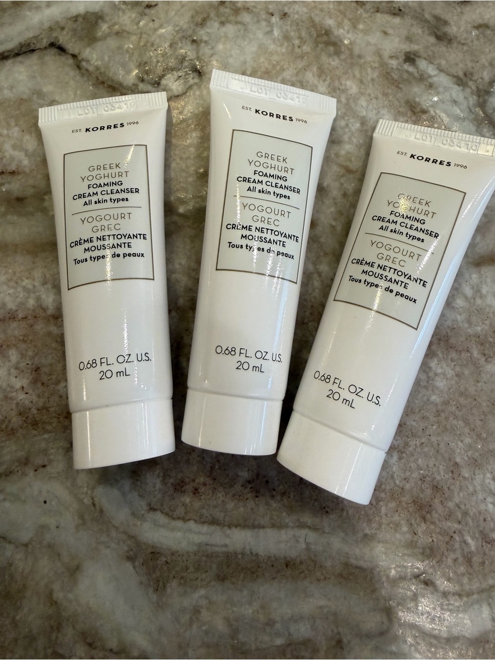 Korres White Greek Yoghurt Foaming Cream Cleanser Trio